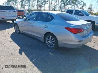 2015 Infiniti Q50 with VIN JN1BV7AP3FM335840, listed as a IAAI auction lot 38327905 with 100,276 mi miles. Bid and sale history available at carsss.com. Image 3.