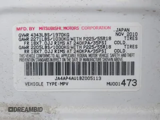 2011 Mitsubishi Outlander Sport SE with VIN JA4AP4AU1BZ005113, listed as a IAAI auction lot 40390111 with 152,712 mi miles. Bid and sale history available at carsss.com. Image 9.