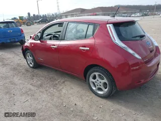 2012 Nissan LEAF SL with VIN JN1AZ0CP8CT020876, listed as a IAAI auction lot 38734212 with 42,787 mi miles. Bid and sale history available at carsss.com. Image 3.