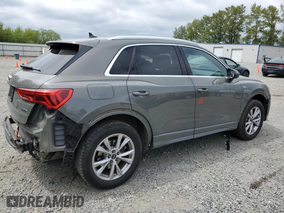 2022 Audi Q3 S line Premium z VIN WA1DECF35N1023890, wystawiony jako Copart lot #56764655 z przebiegiem 36 220 mil mil oraz Szkoda całkowita • Salvage title. Historia ofert i sprzedaży dostępna na DreamBid. Obrazek 3.