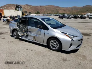 2017 Toyota Prius Two with VIN JTDKARFU4H3542555, listed as a Copart auction lot 61615895 with 52,600 mi miles and Salvage title. Bid and sale history available at DreamBid. Image 4.