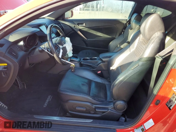 2013 Hyundai Genesis Coupe R-Spec with VIN KMHHU6KJ0DU091913, listed as a Copart auction lot 44828205 with 112,542 mi miles and Salvage title. Bid and sale history available at DreamBid. Image 7.