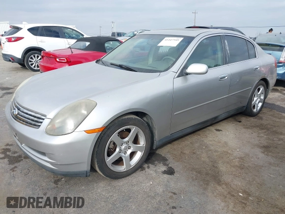 2003 Infiniti G35 w/Leather with VIN JNKCV51E23M300480, listed as a IAAI auction lot 41447349 with 282,507 mi miles. Bid and sale history available at carsss.com. Image 2.