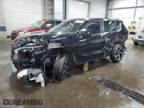 2022 Mitsubishi Outlander SE with VIN JA4J4UA8XNZ086077, listed as a Copart auction lot 55112805 with 39,859 mi miles and Salvage title. Bid and sale history available at DreamBid. Image 1.