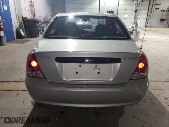 2006 Hyundai Elantra with VIN KMHDM45D66U356412, listed as a Copart auction lot 81612314 with 56,501 mi miles and Non repairable. Bid and sale history available at DreamBid. Image 6.