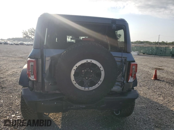 2024 Ford Bronco Badlands with VIN 1FMEE9BP4RLA21303, listed as a Copart auction lot 53457375 with 13,881 mi miles and Salvage title. Bid and sale history available at DreamBid. Image 6.