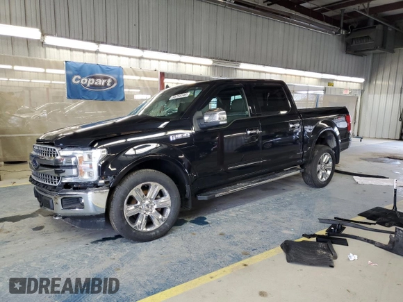 2019 Ford F-150 XL with VIN 1FTEW1E41KFC63619, listed as a Copart auction lot 55754145 with 44,697 mi miles and Salvage title. Bid and sale history available at DreamBid. Image 1.