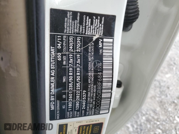 2011 Mercedes-Benz GLK 350 with VIN WDCGG5GB8BF684174, listed as a Copart auction lot 66382094 with 195,991 mi miles and Salvage Title. Bid and sale history available at DreamBid. Image 13.