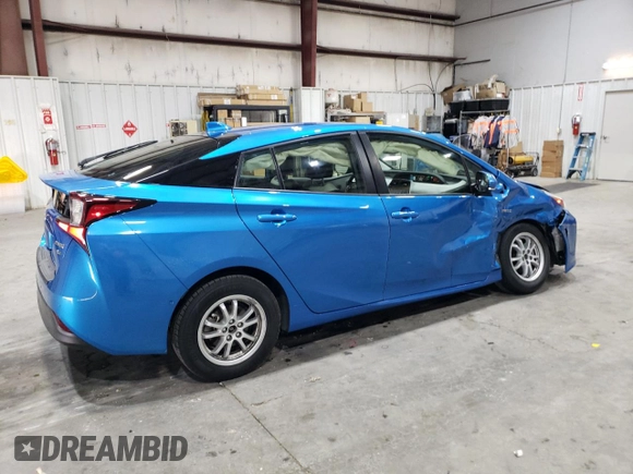2020 Toyota Prius LE with VIN JTDL9RFU9L3019067, listed as a Copart auction lot 76759424 with 58,028 mi miles and Salvage Title. Bid and sale history available at DreamBid. Image 3.