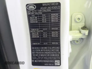 2020 Land Rover Range Rover Evoque SE z VIN SALZP2FX6LH019279, wystawiony jako IAAI lot #42352602 z przebiegiem 71 433 mil mil oraz . Historia ofert i sprzedaży dostępna na DreamBid. Obrazek 9.