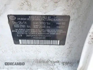 2015 Hyundai Elantra SE with VIN 5NPDH4AE1FH592015, listed as a IAAI auction lot 42769416 with 153,526 mi miles and . Bid and sale history available at DreamBid. Image 9.