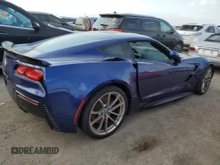2017 Chevrolet Corvette Grand Sport 1LT with VIN 1G1YW2D75H5101854, listed as a Copart auction lot 74748174 with 0 mi miles and Salvage Title. Bid and sale history available at carsss.com. Image 3.