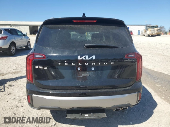 2025 Kia Telluride S with VIN 5XYP64GC8SG565906, listed as a Copart auction lot 46704315 with 7,146 mi miles and Salvage Title. Bid and sale history available at DreamBid. Image 6.