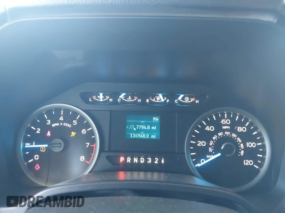 2017 Ford F-150 XL with VIN 1FTEW1C88HKD45868, listed as a IAAI auction lot 42004050 with 134,948 mi miles. Bid and sale history available at carsss.com. Image 7.