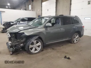 2012 Toyota Highlander Limited with VIN 5TDDK3EH6CS146156, listed as a Copart auction lot 60527125 with Not provided miles and Salvage title. Bid and sale history available at DreamBid. Image 1.
