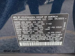 2023 Volkswagen ID.4 Pro z VIN 1V2CMPE88PC028158, wystawiony jako IAAI lot #41538391 z przebiegiem 7159 mil mil oraz . Historia ofert i sprzedaży dostępna na DreamBid. Obrazek 9.