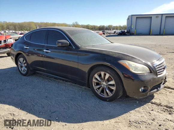 2011 Infiniti M with VIN JN1BY1AP6BM326922, listed as a Copart auction lot 50186505 with Not provided miles and Salvage title. Bid and sale history available at DreamBid. Image 4.