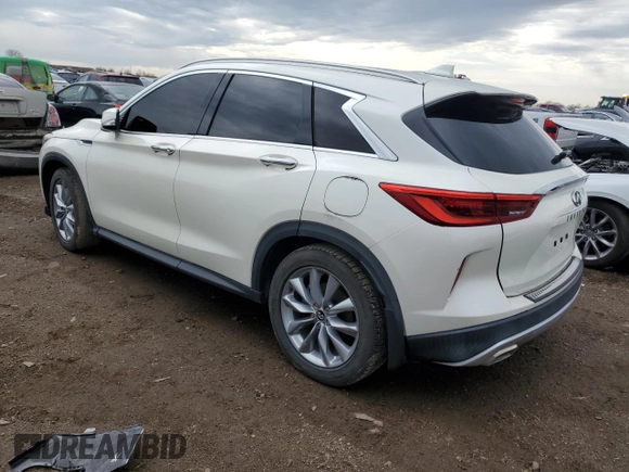 2019 Infiniti QX50 LUXE with VIN 3PCAJ5M13KF137147, listed as a Copart auction lot 53788435 with Not Provided miles and Clean Title. Bid and sale history available at carsss.com. Image 2.