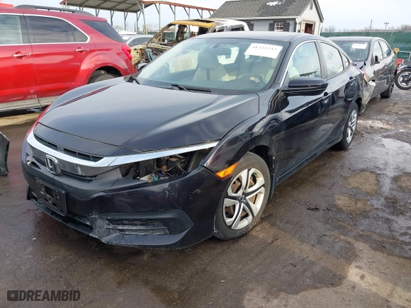 2018 Honda Civic Sedan LX with VIN 19XFC2F54JE209640, listed as a IAAI auction lot 41325243 with 106,191 mi miles. Bid and sale history available at carsss.com. Image 19.