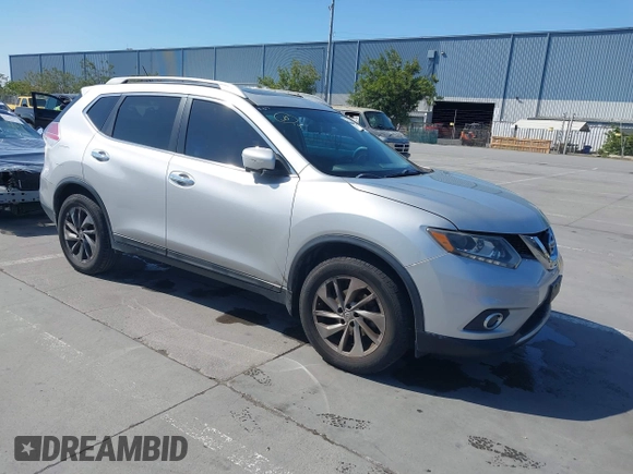 2015 Nissan Rogue SL with VIN 5N1AT2MV5FC865790, listed as a IAAI auction lot 42140295 with 127,782 mi miles. Bid and sale history available at carsss.com. Image 1.