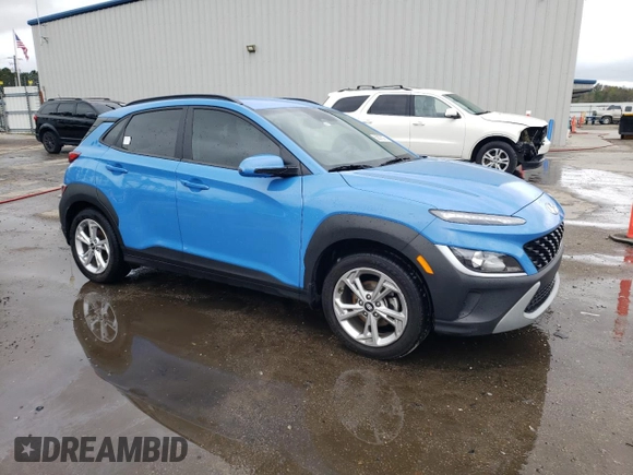 2022 Hyundai Kona SEL with VIN KM8K62AB2NU912837, listed as a Copart auction lot 50878275 with 87,325 mi miles and Salvage Title. Bid and sale history available at DreamBid. Image 4.