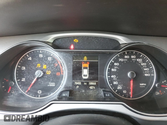 2016 Audi A4 Premium with VIN WAUAFAFL4GN001267, listed as a Copart auction lot 48709495 with 79,493 mi miles and Salvage Title. Bid and sale history available at carsss.com. Image 9.