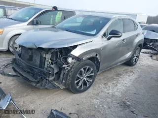2015 Lexus NX 200t with VIN JTJBARBZ3F2018377, listed as a IAAI auction lot 41364174 with 123,234 mi miles. Bid and sale history available at carsss.com. Image 2.