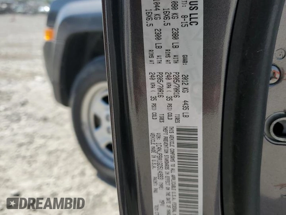 2016 Jeep Patriot Sport with VIN 1C4NJPBA1GD514993, listed as a Copart auction lot 73295824 with 100,741 mi miles and Salvage title. Bid and sale history available at DreamBid. Image 15.