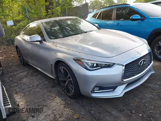 2018 Infiniti Q60 Luxe with VIN JN1CV7EK3JM200014, listed as a IAAI auction lot 42013076 with 84,757 mi miles and . Bid and sale history available at carsss.com. Image 1.