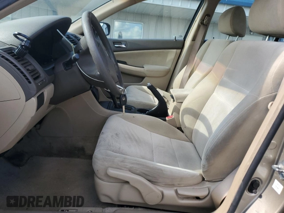 2003 Honda Accord LX with VIN 1HGCM56303A145989, listed as a Copart auction lot 56981815 with 67,652 mi miles and Salvage title. Bid and sale history available at DreamBid. Image 7.