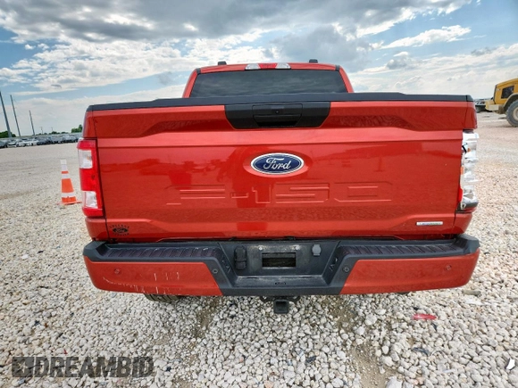 2023 Ford F-150 XL with VIN 1FTEW1CP9PKE72490, listed as a Copart auction lot 60045635 with 10,318 mi miles and Salvage title. Bid and sale history available at DreamBid. Image 6.