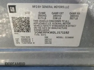 2020 Chevrolet Traverse LS with VIN 1GNERFKW2LJ171192, listed as a Copart auction lot 45158215 with 88,452 mi miles and Salvage Title. Bid and sale history available at carsss.com. Image 15.