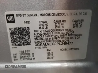 2023 GMC Terrain SLT with VIN 3GKALVEG0PL249477, listed as a Copart auction lot 61233015 with 35,251 mi miles and Clean title. Bid and sale history available at DreamBid. Image 14.