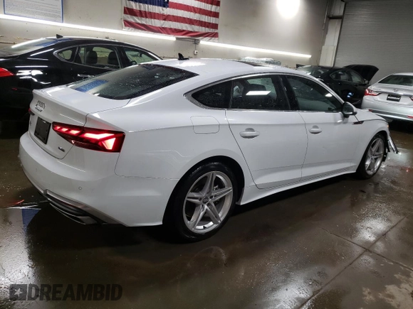 2021 Audi A5 Sportback S line Premium Plus with VIN WAUFACF59MA006436, listed as a Copart auction lot 43553033 with 19,353 mi miles. Bid and sale history available at carsss.com. Image 3.