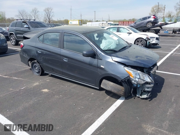 2024 Mitsubishi Mirage ES с VIN ML32FUFJ3RHF00320, выставлен на аукционе IAAI как лот 41879333 с пробегом 28 189 миль миль и . История ставок и продаж доступна на DreamBid. Изображение 1.
