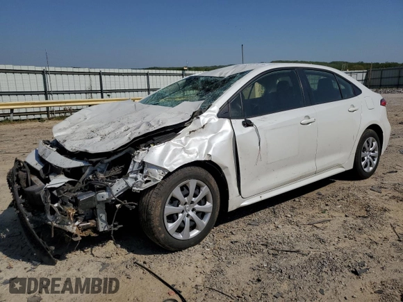 2021 Toyota Corolla LE with VIN JTDEPMAE0MJ186898, listed as a Copart auction lot 53502425 with 91,851 mi miles and Salvage Title. Bid and sale history available at carsss.com. Image 1.