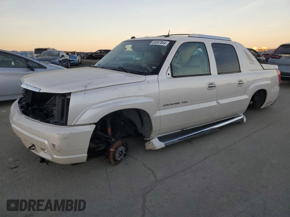 2004 Cadillac Escalade EXT z VIN 3GYEK62N94G256810, wystawiony jako Copart lot #85347844 z przebiegiem Nie podano mil oraz Szkoda całkowita • Salvage title. Historia ofert i sprzedaży dostępna na DreamBid. Obrazek 1.