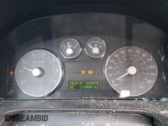 2007 Mercury Milan Premier with VIN 3MEHM08127R647965, listed as a Copart auction lot 84913454 with 279,046 mi miles and Salvage Title. Bid and sale history available at carsss.com. Image 9.
