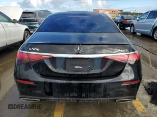 2023 Mercedes-Benz S-Class S 500 with VIN W1K6G6DB2PA174022, listed as a Copart auction lot 74683414 with 0 mi miles and Salvage Title. Bid and sale history available at carsss.com. Image 6.