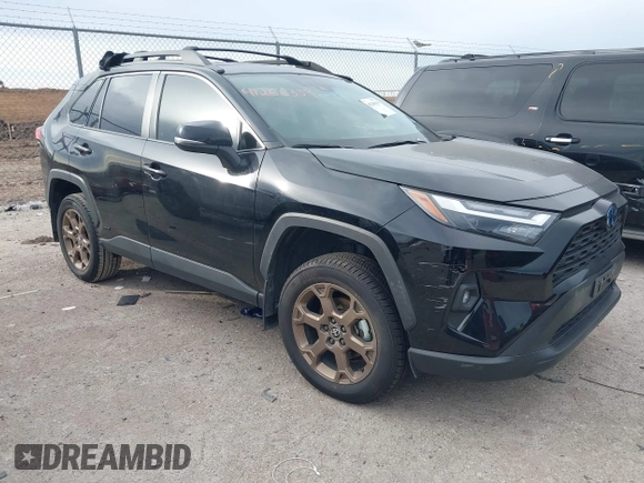 2023 Toyota RAV4 Hybrid XLE with VIN 2T3UWRFV6PW184003, listed as a IAAI auction lot 41266339 with 1 mi miles. Bid and sale history available at carsss.com. Image 1.
