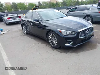 2021 Infiniti Q50 Luxe z VIN JN1EV7BP3MM701837, wystawiony jako IAAI lot #42243662 z przebiegiem 63 927 mil mil oraz . Historia ofert i sprzedaży dostępna na DreamBid. Obrazek 1.