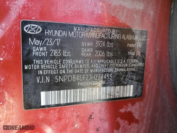 2018 Hyundai Elantra SEL with VIN 5NPD84LF2JH234453, listed as a Copart auction lot 88575475 with 152,470 mi miles and Salvage Title. Bid and sale history available at carsss.com. Image 14.