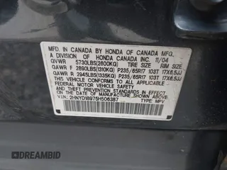 2005 Acura MDX Touring with VIN 2HNYD18975H506387, listed as a IAAI auction lot 41754703 with 247,284 mi miles. Bid and sale history available at carsss.com. Image 9.