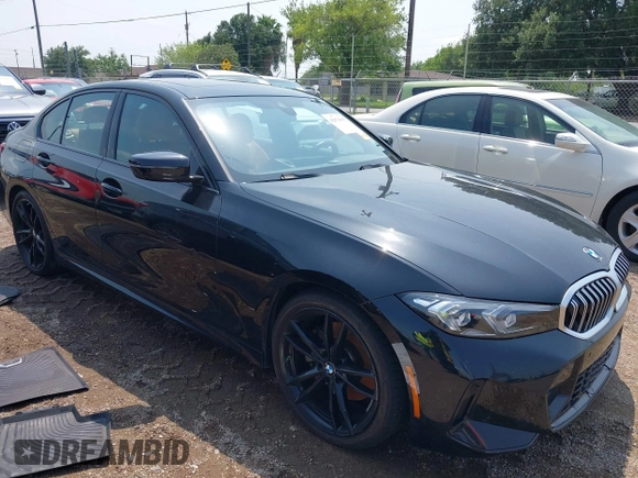 2023 BMW 3 Series 330i with VIN 3MW69FF09P8D39007, listed as a IAAI auction lot 42071643 with 24,781 mi miles and . Bid and sale history available at DreamBid. Image 1.