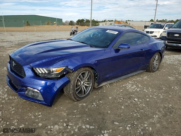 2015 Ford Mustang EcoBoost with VIN 1FA6P8TH5F5320888, listed as a Copart auction lot 88686565 with 64,645 mi miles and Salvage Title. Bid and sale history available at carsss.com. Image 1.