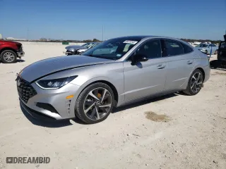 2023 Hyundai Sonata SEL Plus with VIN KMHL44J22PA292839, listed as a Copart auction lot 46874945 with 22,201 mi miles and Salvage Title. Bid and sale history available at carsss.com. Image 1.