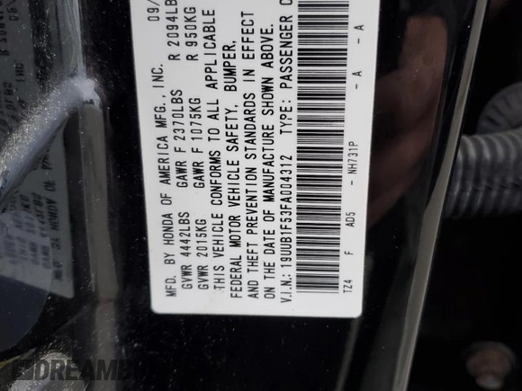 2015 Acura TLX Technology z VIN 19UUB1F53FA004312, wystawiony jako Copart lot #51144155 z przebiegiem 150 678 mil mil oraz Szkoda całkowita • Salvage title. Historia ofert i sprzedaży dostępna na DreamBid. Obrazek 12.