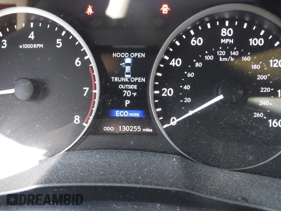 2014 Lexus ES 350 with VIN JTHBK1GG0E2127160, listed as a IAAI auction lot 41671108 with 130,255 mi miles. Bid and sale history available at carsss.com. Image 7.