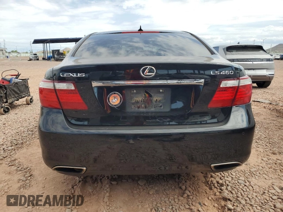 2007 Lexus LS 460 with VIN JTHBL46F475046445, listed as a Copart auction lot 64884705 with 209,036 mi miles and Clean title. Bid and sale history available at DreamBid. Image 6.