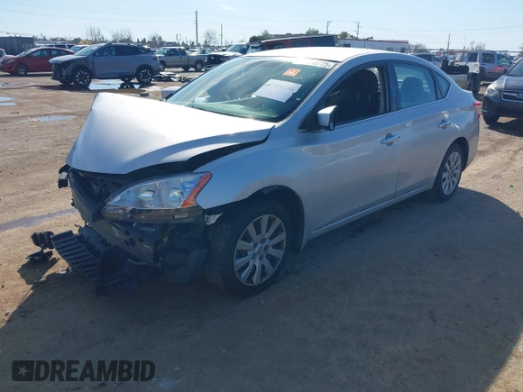 2013 Nissan Sentra SV with VIN 3N1AB7AP8DL635143, listed as a IAAI auction lot 41599598 with Not Provided miles and . Bid and sale history available at carsss.com. Image 2.